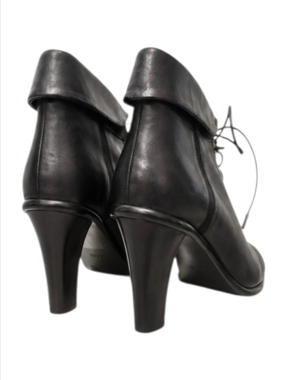 JIL SANDER | Black Leather Lace-Up Ankle Boots EU 36.5 / US 6.5